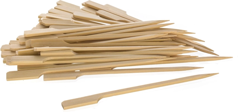 Bambusspyd med fladt greb 15 cm BANQUET (50 stk)