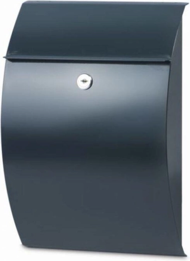 Postkasse CAPRI, antracit, galvaniseret stål, 300 × 215 × 70 mm