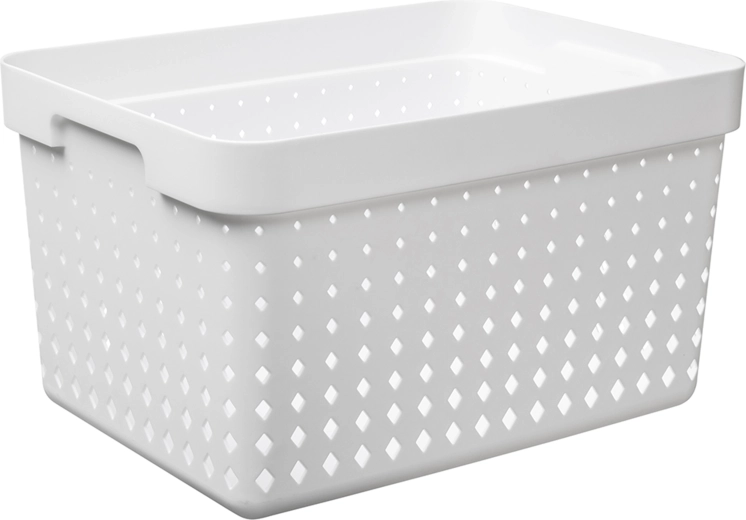 Organisationskurv Seoul stor, hvid, 35,7 × 23,8 × 20,9 cm