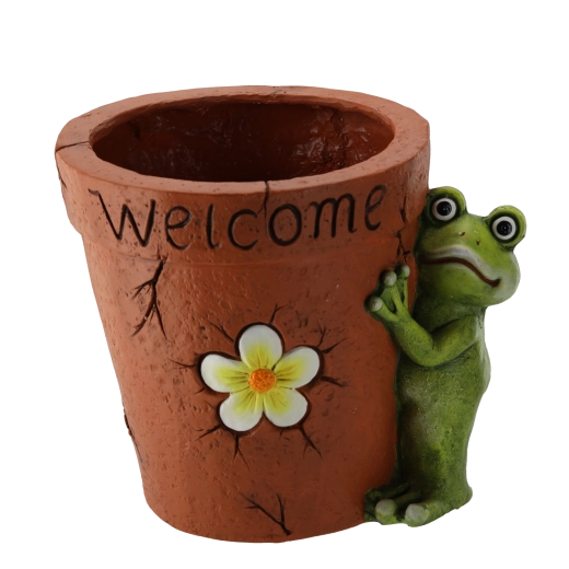 Havekrukke med frø og blomst Welcome