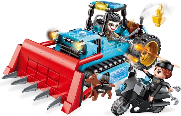 Qman Police Battle Force bulldozer byggesæt