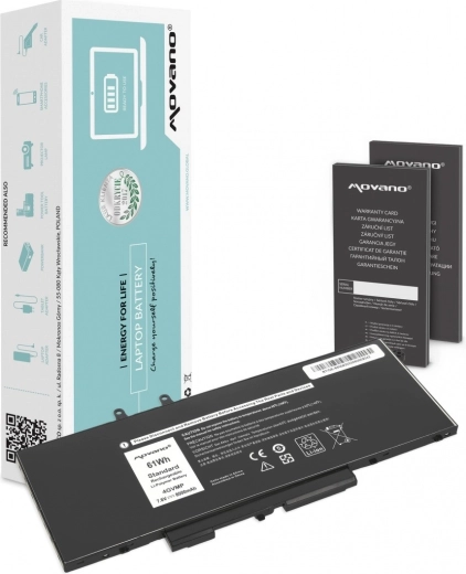 Movano-batteri til Dell Latitude 5400 og 5500 (61 Wh, 8000 mAh)