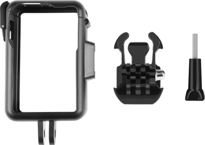 Puluz beskyttelsesramme med cold shoe til DJI Osmo Action 5 Pro/4/3 (sort)