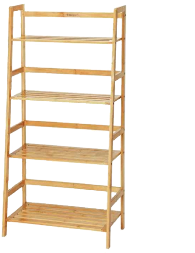 Bambusreol, 4 hylder, 57 × 30 × 120 cm