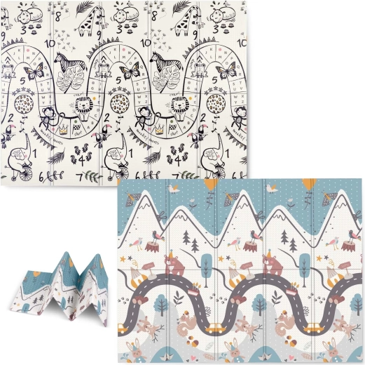 Sammenklappelig skum-læringsmåtte 200 × 150 × 1 cm Nukido