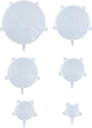 ALPINA elastiske silikonelåg, sæt med 6 stk., mix af størrelser