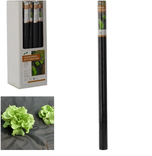 Ukrudtsdug 1 × 10 m sort 50 g/m²