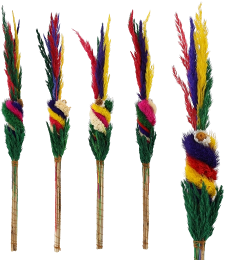 Traditionel palmesøndags palme af naturlige tørrede blomster 40 cm