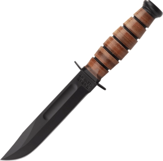 KA-BAR Short USMC taktisk overlevelseskniv med læderskede 13,3 cm, sort