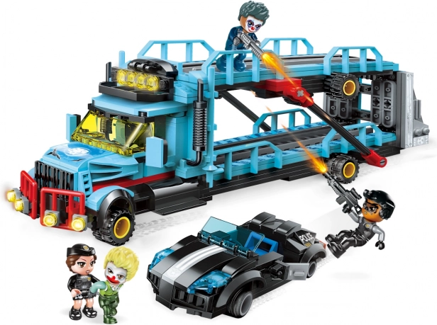 Qman Police Battle Force lastbilrøveri byggesæt