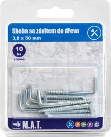 Skruering til træ 50 × 3,8 mm, galvaniseret, 10 stk.