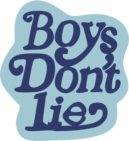 Dekorativt blødt tæppe Boy's don't lie 100 × 100 cm blå