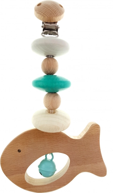 Klap på barnevogn Fisk Tyrkis