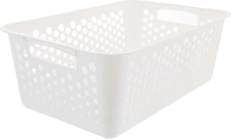 Art opbevaringskurv i UH-plast, hvid 30 × 20 × 11 cm
