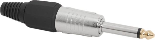 Jackstik mono 6,3 mm sort
