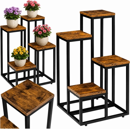 Blomsterstander, metal, 4 niveauer, 68 cm - 1 stk.