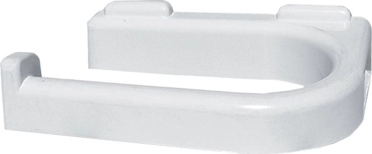 Vægholder til toiletpapir, hvid plast, 15,9 × 11 × 4 cm