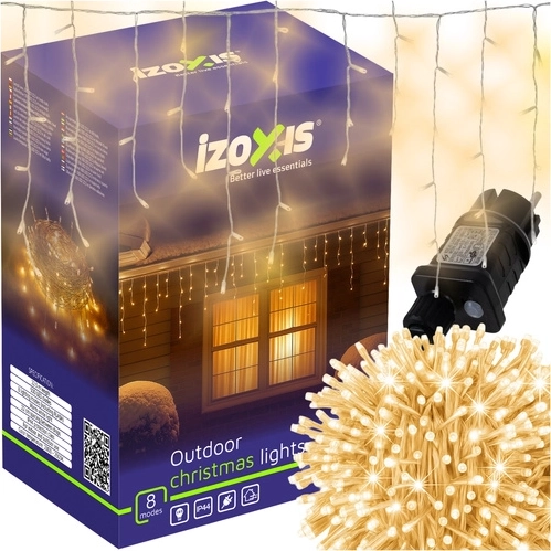 Jule LED-lys IzoXis 500 LED istapper 22,5 m varm hvid IP44
