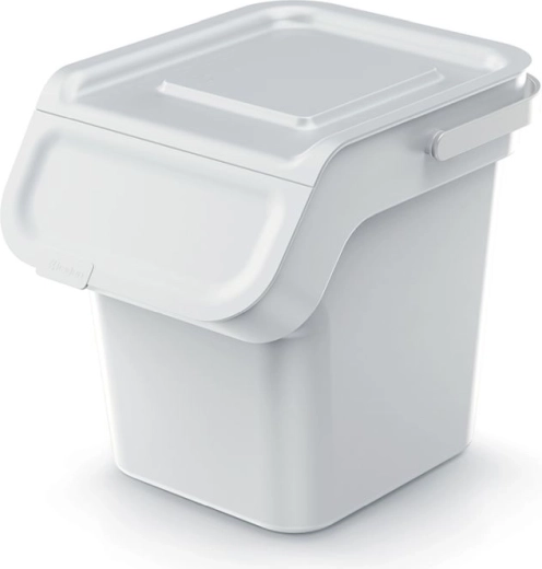 Affaldsspand med aktivt kulfilter 20 l, stabelbar, askegrau