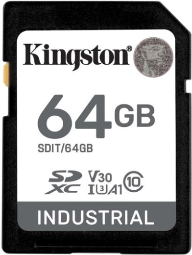 Industrielt microSD-kort 64 GB CL10 UHS‑I