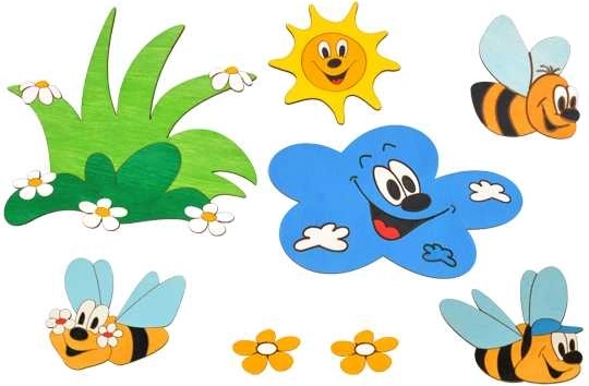 Trædekoration eng og bier DoDo