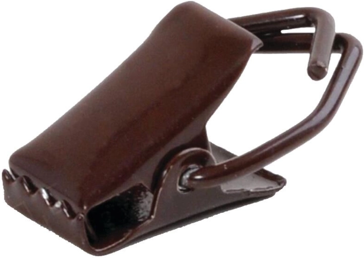 Metalklemmer til gardiner, brune, 25 stk.