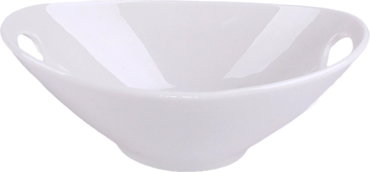 Oval serveringsskål i porcelæn 55 ml hvid
