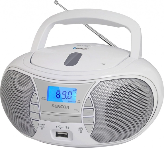 Sencor boombox med CD-afspiller og Bluetooth SPT 2700 WH hvid