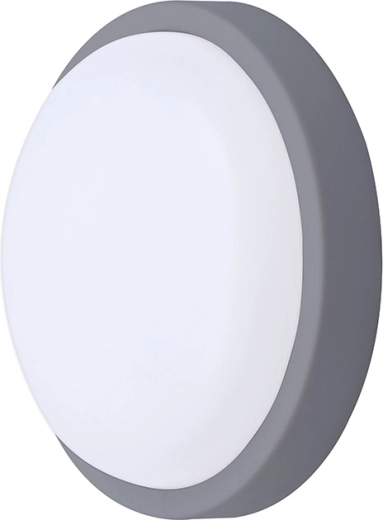 Solight LED udendørs rundt armatur 13 W 910 lm 4000 K IP54 17 cm grå