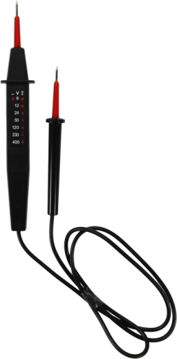 Solight spændingstester 6–400 V AC/DC med LED-indikator
