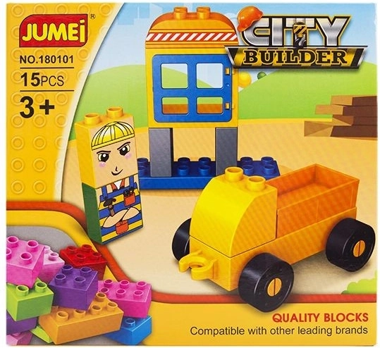 Byggesæt Jumei City Builder by – byggeri 15 dele 20 × 19 cm - 1 stk.