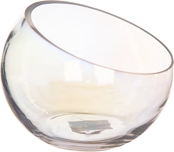 Dekorativ glasvase med perlemorseffekt 14,5 × 14,5 × 11,5 cm