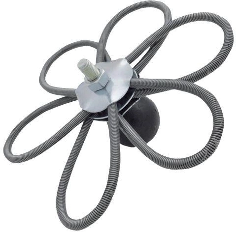 Justerbar skorstensrosetter 150 mm med 6 fjedre og lod