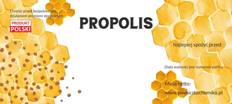 Sæt etiketter til propolis 116 × 50 mm, 100 stk.