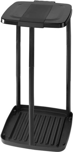 Plaststativ til affaldssække Heidrun, sort, 34 × 31 × 67 cm
