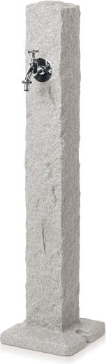 Havevandstolpe med hane Natura – kold grå granit