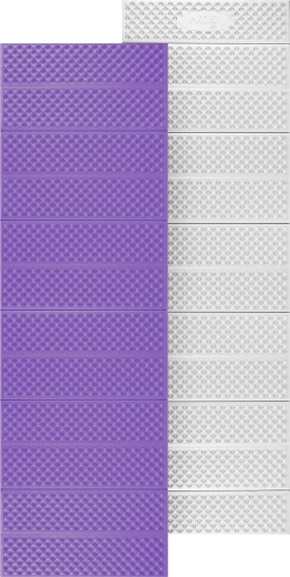 Sammenklappelig skumliggeunderlag med aluminiumsbelægning, lilla