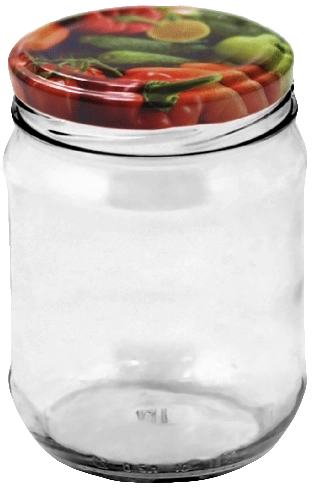 Glaskonservesglas 500 ml med låg 82 mm