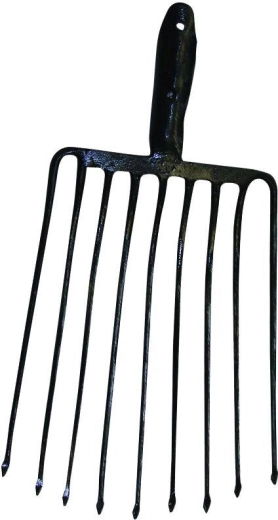 Stenfork med 9 tænder uden skaft