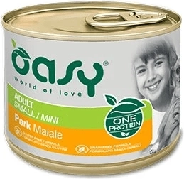 Oasy One Protein paté til voksne hunde Small/Mini med svinekød 200 g