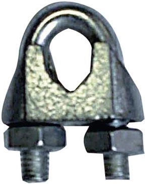 Wireklemme 5 mm, galvaniseret stål (sæt 10 stk)