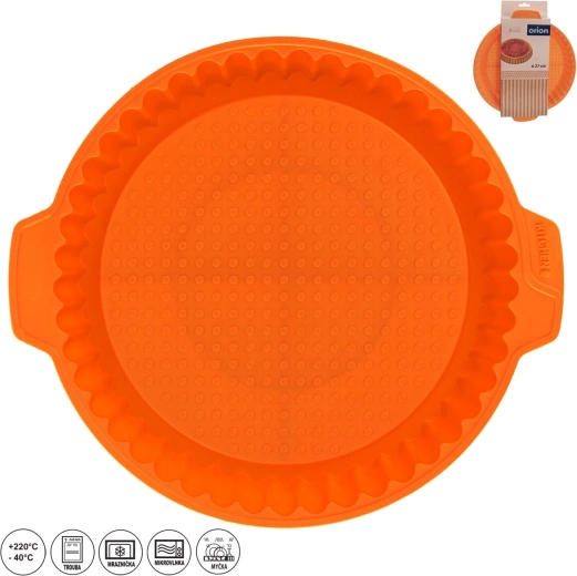 Silikoneform til kage Ø 27 cm orange