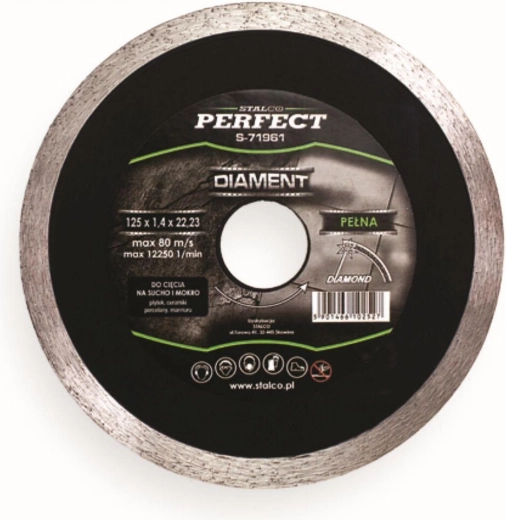 Diamantskive 125 mm fuldkant STALCO