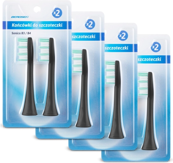 Udskiftelige hoveder til sonisk tandbørste Berdsen B3, 8 stk.