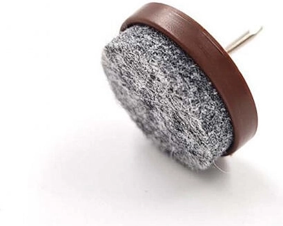 Filtmøbelglidere med søm 24 mm, brune (8 stk)