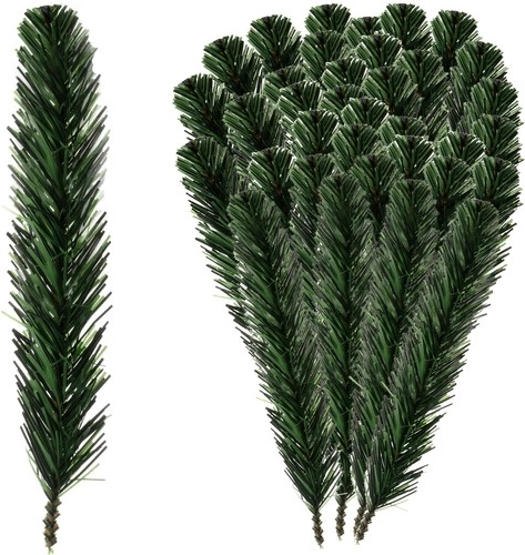 Syntetiske grangrene 29 cm - pakke med 40 stykker