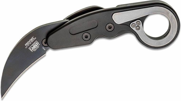 CRKT Provoke First Responder taktisk karambit 6 cm, sort, aluminium, titanium, hylster