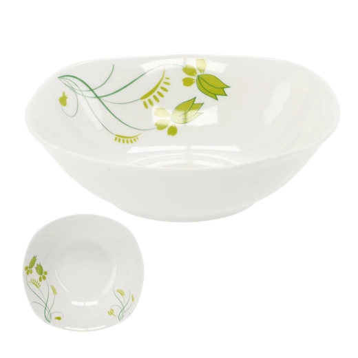 Porcelæn firkantet salatskål 18 cm