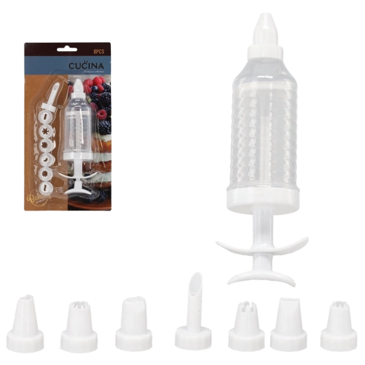 Kagedekoratør med 8 mundstykker