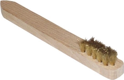 Trådbørste MAZÁČEK, messing, 3 rækker, lille, tråddiameter 0,15 mm